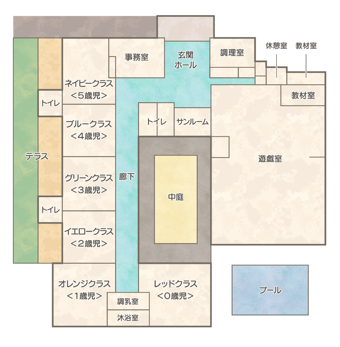 清心こども園園内マップ